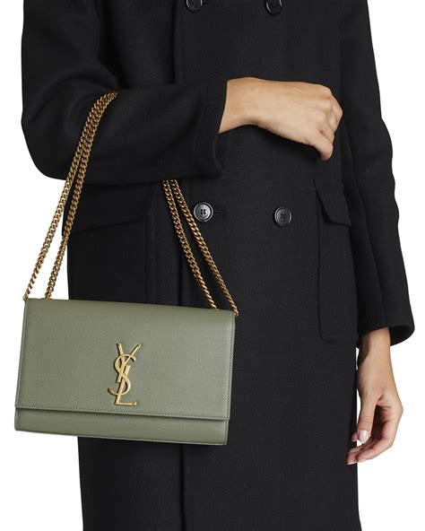 Saint Laurent Kate Medium Shoulder Bag in Grain De Poudre 